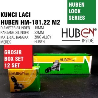 (BOX SET 12 PCS) Huben HM-181 M2 Kunci Laci Kerangka Kosong - Drawer Lock Kunci Huben (GROSIR)