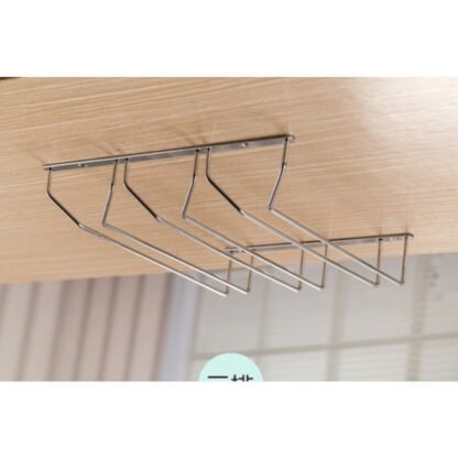 RG-4 RAK GELAS 4 BARIS GANTUNG BESI CHROME  - 1/2/3/4 Row Wine Glass Rack Holder - Gambar 7