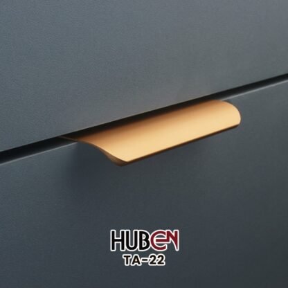 HUBEN TA-22 192MM TARIKAN LACI ALUMINIUM 96 128 160 BLACK GOLD PINTU LEMARI KABINET DAPUR DRAWER - Gambar 3