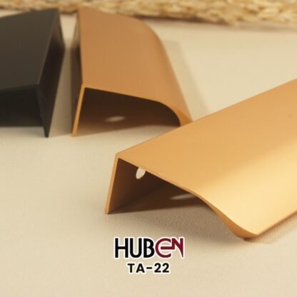 HUBEN TA-22 192MM TARIKAN LACI ALUMINIUM 96 128 160 BLACK GOLD PINTU LEMARI KABINET DAPUR DRAWER - Gambar 4