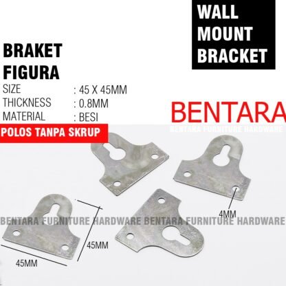 BRAKET FIGURA BESAR 45MM X 45MM PLAT GANTUNG FOTO -  PHOTO FIGURA DINDING FRAME WALL MOUNT PIGURA