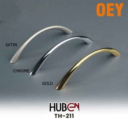 HUBEN TH-211 96MM TARIKAN LACI SABIT ZINC ALLOY 64 96 SATIN  PINTU LEMARI KABINET DAPUR - Gambar 2