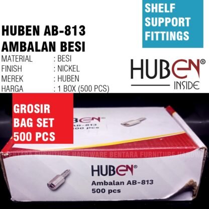 (GROSIR) HUBEN AB-813 AMBALAN BULAT BESI - SHELF SUPPORT (500 PCS)