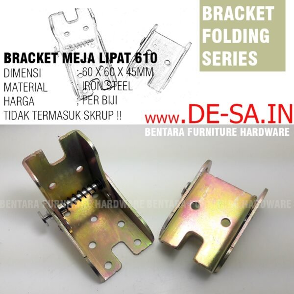 ML- 610 BRAKET ENGSEL KAKI MEJA LIPAT PENCET PENGUNCI MEJA SOFA BED RANJANG - Lot Locking Hinges Table Leg Fold Bracket