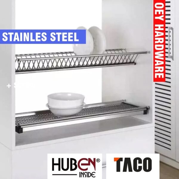 70 CM HUBEN RPG RAK PIRING GELAS STAINLESS STEEL GANTUNG DALAM LEMARI KABINET DAPUR KITCHEN SET - Gambar 2