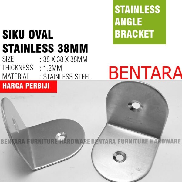 SP-SS 40MM SIKU PERSEGI STAINLESS 40 x 40 x 40MM  BRAKET- SIKU L STAINLESS STEEL L-SHAPED ANGLE BRACKET FASTENER 4 x 4 x 4 CM - Gambar 3