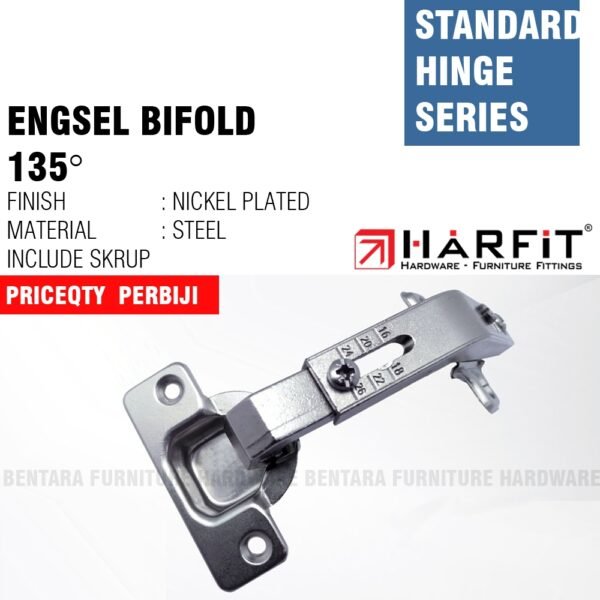 HARFIT BIVOLD 135 DEGREE ENGSEL BIFOLD PINTU SUDUT KABINET LEMARI DAPUR