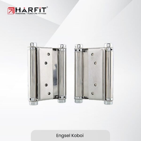 HARFIT ENGSEL KOBOI 3 INCHI / 4 / 5 INCHIGQ GOOD QUALITY STAINLESS STEEEL Double Action Spring Hinges Koboy Cowboy - Gambar 3