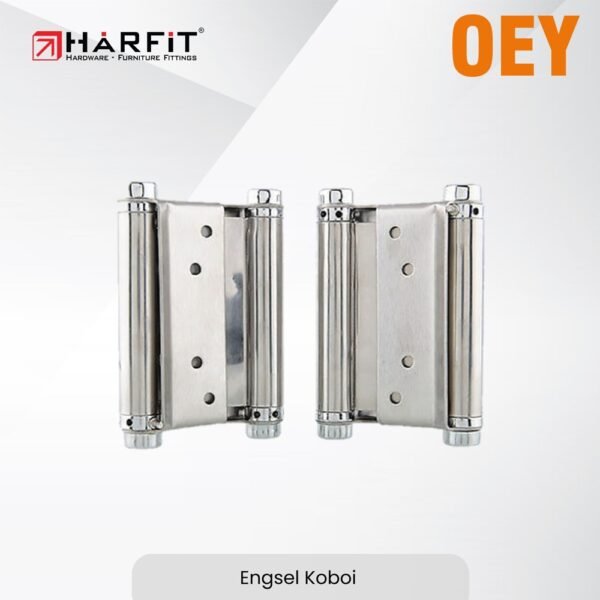 HARFIT ENGSEL KOBOI 3 INCHI / 4 / 5 INCHIGQ GOOD QUALITY STAINLESS STEEEL Double Action Spring Hinges Koboy Cowboy - Gambar 4