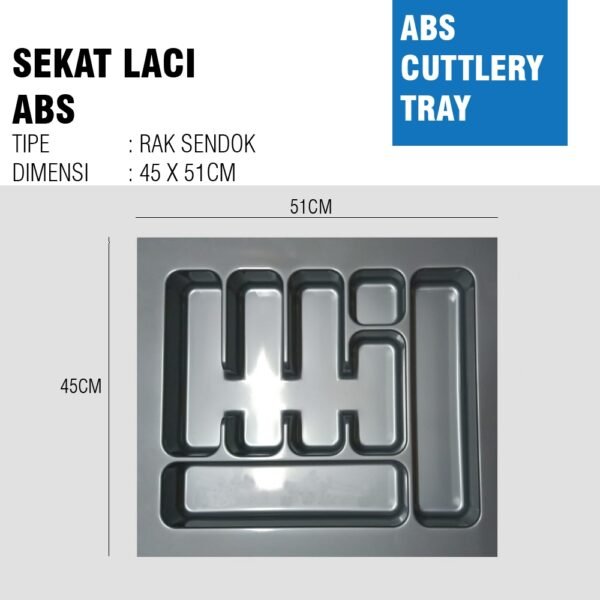 RAK SENDOK ABS TIPE-C LARGE 45X51CM- SENDOK GARPU PISAU PERALATAN MAKAN LACI DRAWER TIPE C CUTTLERY TRAY"