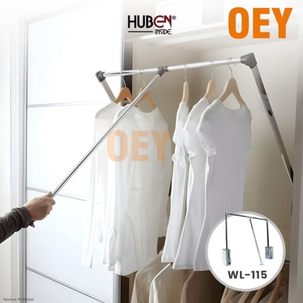 HUBEN WL-115 WARDROBE LIFT JUNIOR LIFT - GANTUNGAN BAJU TARIK LEMARI