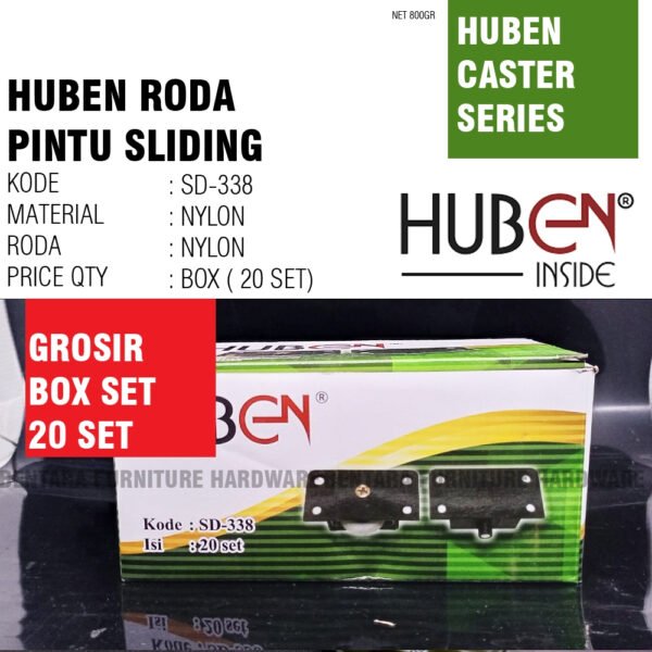 (BOX 20SET) HUBEN SD-338 SLIDING DOOR WHEEL (Roda Pintu Geser)