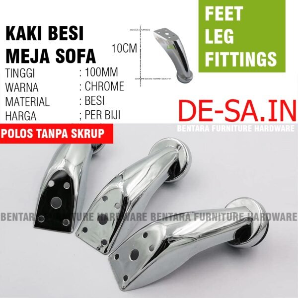 10 CM KAKI BABI UNTUK MEJA / SOFA PLAT BESI