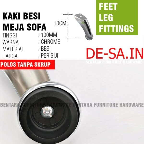 10 CM KAKI BABI UNTUK MEJA / SOFA PLAT BESI - Gambar 2