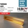 HUBEN TA-40 96MM TARIKAN LACI TANAM MEJA LEMARI Gagang Pintu Handle Aluminium BLACK GOLD HITAM EMAS - Gambar 2