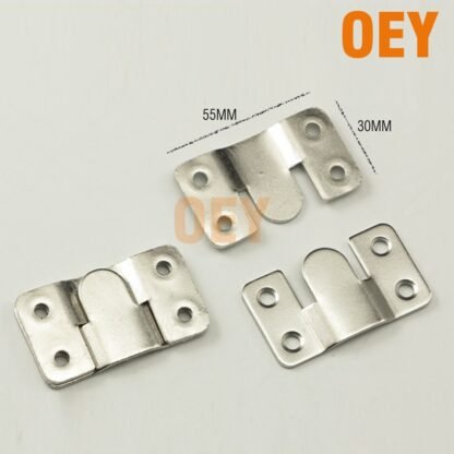 2 x BRAKET-E 55 X 30 MM CANTOLAN BINGKAI FOTO FIGURA PIGURA GANTUNG - E Bracket Wall Flush Mount Photoframe Plate - Gambar 2