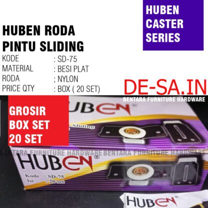 (Box 20 Set) Huben SD-75 Sliding Door Wheel (Roda Pintu Geser)