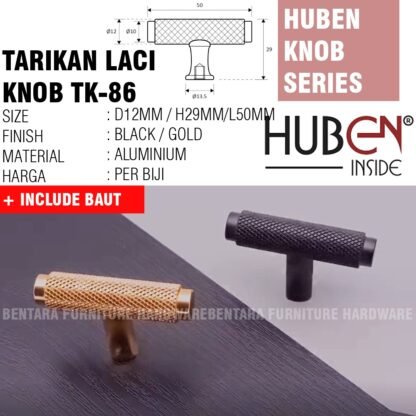 HUBEN TK-86 TARIKAN KNOB ALUMINIUM LACI MEJA LEMARI KABINET PINTU HANDLE