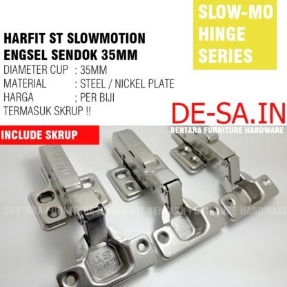 HARFIT ST - 35MM ENGSEL SENDOK - ST-0 ST-8 ST-16 LURUS SETENGAH FULL BUNGKUK SLOWMOTION SOFT CLOSE