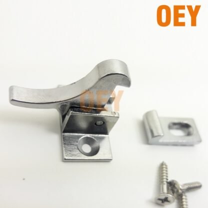 KP-PA KECES PINTU PATOK AYAM SILVER KUNINGAN HEAVY DUTY ELBOW CATCHES - Gambar 2