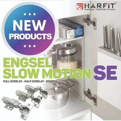 HARFIT SE SERIES ENGSEL SENDOK - SE-0 SE-8 SE-16 LURUS SETENGAH FULL BUNGKUK HIDROLIK SLOWMOTION SOFTCLOSED INSET HALF FULL OVERLAY - Gambar 3