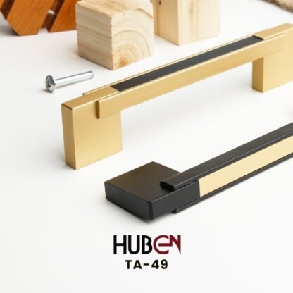 HUBEN TA-49 192MM TARIKAN LACI MEJA LEMARI KABINET GAGANG PINTU HANDLE ALUMINIUM GOLD BLACK ANODIZE LEMARI KABINET DAPUR DRAWER - Gambar 7