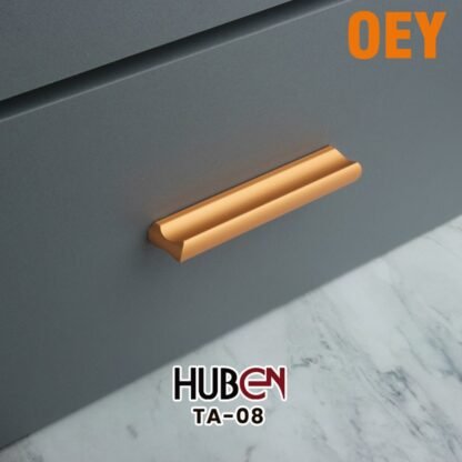 HUBEN TA-08 192MM TARIKAN LACI ALUMINIUM 96 128 160 192 BLACK GOLD PINTU LEMARI KABINET DAPUR DRAWER - Gambar 2