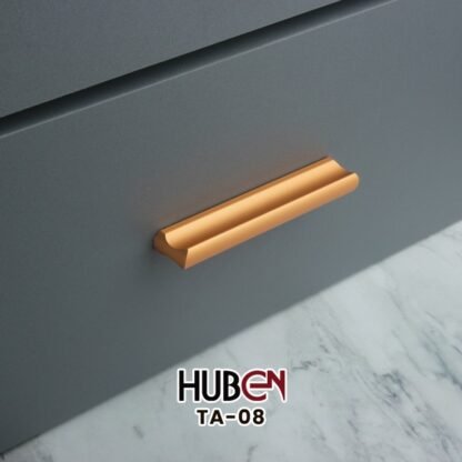 HUBEN TA-08 192MM TARIKAN LACI ALUMINIUM 96 128 160 192 BLACK GOLD PINTU LEMARI KABINET DAPUR DRAWER - Gambar 3