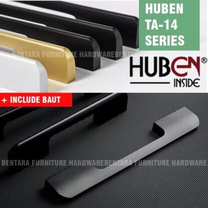 HUBEN TA-14 192MM TARIKAN LACI MEJA LEMARI 128MM 96MM Handle Aluminium BLACK GOLD HITAM EMAS