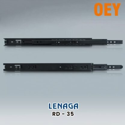 2 x LENAGA HUBEN RD-35 500MM REL LACI DOUBLE TRACK BALL BEARING FULL EXTENSION 50 45 40 35 30 25 CM - Gambar 2