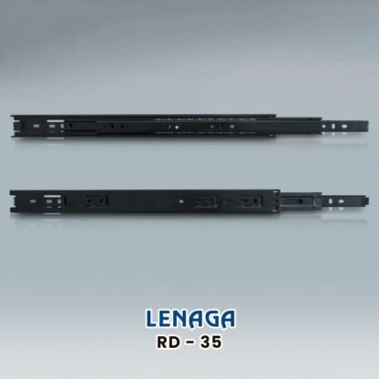 2 x LENAGA HUBEN RD-35 500MM REL LACI DOUBLE TRACK BALL BEARING FULL EXTENSION 50 45 40 35 30 25 CM - Gambar 3