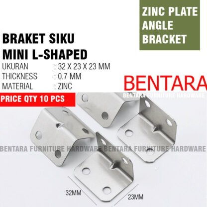 SP-BE SIKU PERSEGI BESI 36 X 28 X 28 MM BRAKET - Iron Steel Angle Bracket Fastener 4X 3 X 3 CM - Gambar 2