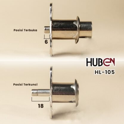 Huben HL-105 - Kunci Laci Kunci Huben Push Lock (Kunci Tekan) Drawer Lock - Gambar 6