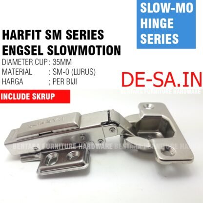 HARFIT SM ENGSEL SENDOK - SM-0 SM-8 SM-16 LURUS SETENGAH FULL BUNGKUK HIDROLIK SLOWMOTION SOFTCLOSED