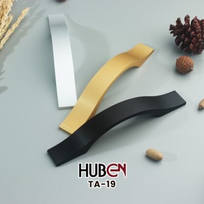 HUBEN TA-19 160MM TARIKAN LACI HANDLE ALUMINIUM 96 128 160 ANODIZE GOLD HITAM BLACK PINTU LEMARI KABINET DAPUR DRAWER - Gambar 3