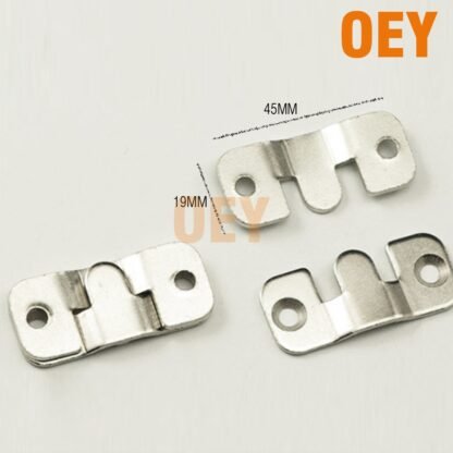 2 x MINI BRAKET-E 45 X 19 MM CANTOLAN BINGKAI FOTO FIGURA PIGURA GANTUNG - E Bracket Wall Flush Mount Photoframe Plate - Gambar 2