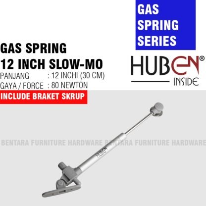 HUBEN GSM GAS SPRING SLOW MOTION 12 INCHI - 80 100 150 NEWTON UPWARD JOK HIDROLIK DAPUR PINTU JUNGKIT - Gambar 2