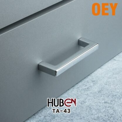 HUBEN TA-43 160MM TARIKAN LACI ALUMINIUM CHROME 64 96 128 160 192 ANODIZE PINTU LEMARI KABINET DAPUR - Gambar 2