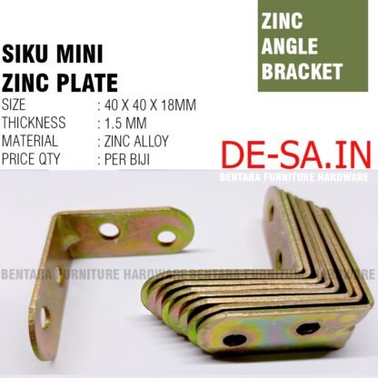 100MM SIKU L BESI ZINC SUDUT MINI 100 /80/60/50/40/30/20MM - Gambar 4