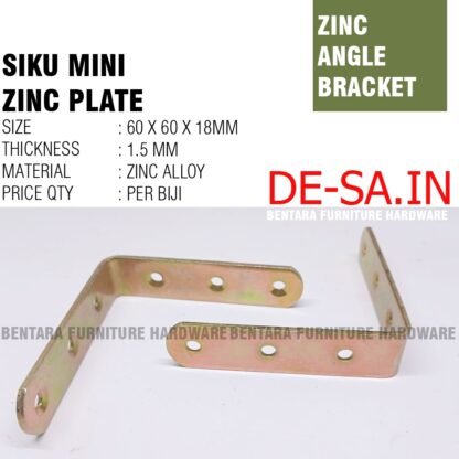 100MM SIKU L BESI ZINC SUDUT MINI 100 /80/60/50/40/30/20MM - Gambar 6