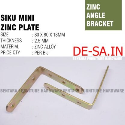 100MM SIKU L BESI ZINC SUDUT MINI 100 /80/60/50/40/30/20MM - Gambar 7