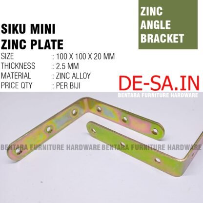 100MM SIKU L BESI ZINC SUDUT MINI 100 /80/60/50/40/30/20MM - Gambar 8