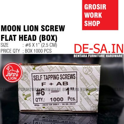 (Box 1000 PCS) GS-ML #6 x 1" Skrup Tapping Screw (Sekrup Lion #6 X 25MM) (WORKSHOP) (GROSIR SKRUP)