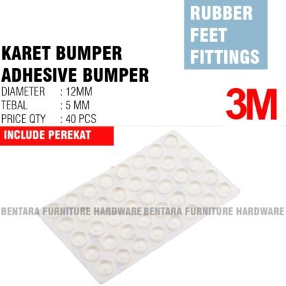 40 X KARET SILIKON PEREKAT 3M PINTU KABINET MATA IKAN - Kitchen Cabinet Door Pad Bumper Buffer Stop Soft Damper New - Gambar 2