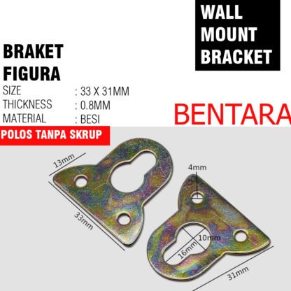 BRAKET FIGURA MINI 33MM X 31MM PLAT GANTUNG FOTO -  PHOTO FIGURA DINDING FRAME WALL MOUNT PIGURA