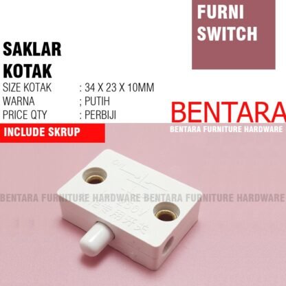 SF- 3423 SAKLAR KOTAK LEMARI PINTU SWING SLIDING GESER  Switch Furniture PUTIH