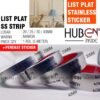 (1ROL 5METER) HUBEN LP-STICK 50MM LIST PLAT STRIP STAINLESS STICKER - PEREKAT 10/15/ 20 / 25 / 30 / 40MM (2 / 3 / 4 CM) GOLD MIRROR - Gambar 4
