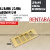 LUA-80 /150MM LUBANG UDARA ALUMINIUM 8 x 15 Cm FURNITURE HAWA  80 x 150 MM - SILVER BLACK GOLD Ventilasi Persegi - Gambar 3