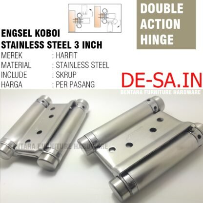3 INCHI HARFIT ENGSEL KOBOI GQ Good Quality Stainless Steel Spring Hinges - 3 Inchi Koboy Cowboy