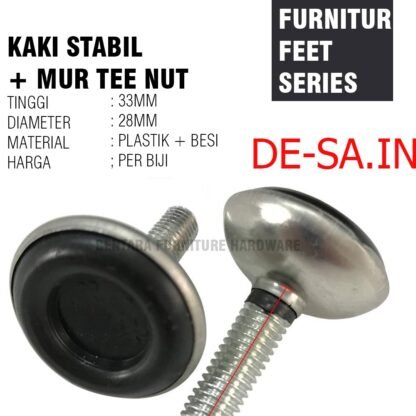 Baut M8 Kaki Stabil Sofa & Meja - Furniture Feet Adjuster - Gambar 4